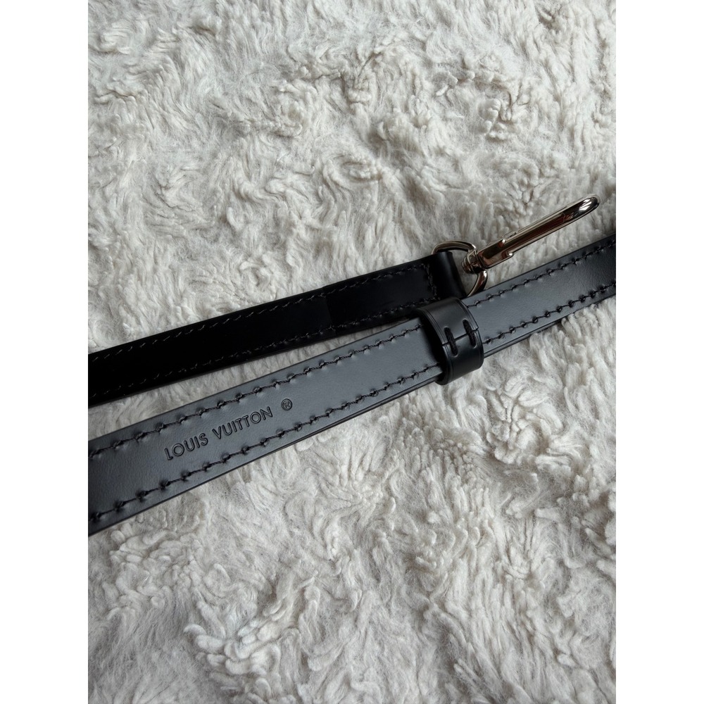 Louis Vuitton Black Epi Leather Adjustable Shoulder Strap 16mm Silver Crossbody - Picture 8 of 14